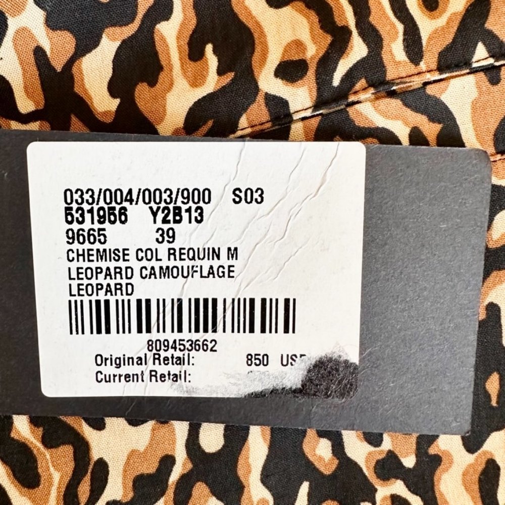 Sold - Saint Laurent Men's Short Sleeve Camp Collar Shirt Medium | 39 15 1/2 New - Picture 16 of 17